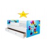 Pat Kiddy, imprimat cu Minnie si Mickey Mouse, cu protectie si saltea, 130x60 cm