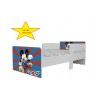 Pat star imprimat cu Mickey Mouse, cu protectie si saltea, 130x60 cm