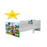 Pat Star imprimat cu Mickey si Prietenii, cu protectie si saltea, 130x60cm
