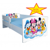 Pat tineret Mickey si prietenii, cu protectie, 130x60 cm