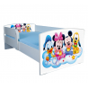 Pat tineret Mickey si prietenii, cu protectie, 130x60 cm