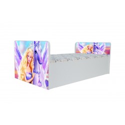 Pat Aero Barbie, cu saltea, 130x60 cm