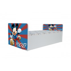 Pat Aero Mickey Mouse, cu saltea, 130x60 cm