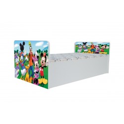 Pat Aero Mickey si prietenii, cu saltea, 130x60 cm