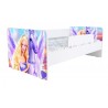 Pat Kiddy, imprimat cu Barbie, pentru 2-6 ani, cu protectie si saltea, 130x60 cm