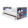 Pat Kiddy, imprimat cu Mickey Mouse, pentru 2-6 ani, cu protectie si saltea, 130x60 cm