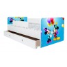 Pat Kiddy, imprimat cu Minnie si Mickey Mouse, cu protectie si saltea, 130x60 cm