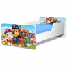 Pat junior Paw Patrol, cu saltea, 130x60 cm
