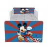 Pat star imprimat cu Mickey Mouse, cu protectie si saltea, 130x60 cm