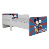 Pat star imprimat cu Mickey Mouse, cu protectie si saltea, 130x60 cm