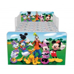 Pat Star imprimat cu Mickey si Prietenii, cu protectie si saltea, 130x60cm