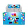Pat Star imprimat cu Mickey si Minnie Party, cu protectie si saltea, 130x60 cm