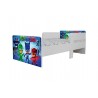 Pat Star imprimat cu Eroii in pijamale blue, cu protectie si saltea, 130x60 cm