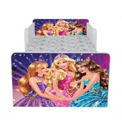 Pat Star imprimat cu Printese, cu protectie si saltea,130x60 cm
