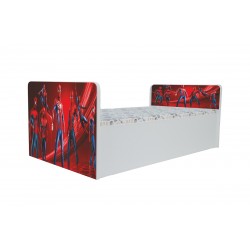 Pat Aero Spiderman, cu saltea, 130x60 cm