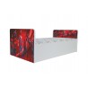 Pat Aero Spiderman, cu saltea, 130x60 cm