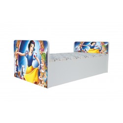 Pat Aero Alba ca Zapada si piticii, cu saltea, 130x60 cm