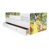 Pat Kiddy, imprimat cu Alba ca Zapada, cu protectie si saltea, 130x60 cm