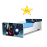Pat junior Iron Man, cu saltea, 180x80 cm
