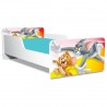 Pat junior Tom si Jerry, cu saltea, 130x60 cm