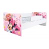 Pat Kiddy, imprimat Minnie Mouse, pentru 2-12 ani, cu protectie si saltea, 160x80 cm