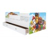 Pat Kiddy, imprimat cu Paw Patrol, cu protectie si saltea, 160x80 cm