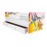 Pat Kiddy, cu imprimeu Tom si Jerry, cu protectie si saltea, 160x80 cm