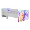 Pat Star imprimat cu Barbie, cu protectie si saltea, 140x70 cm