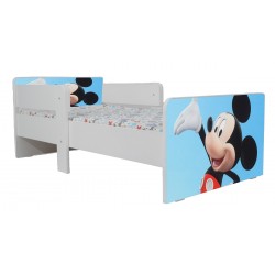 Pat Star imprimat cu Mickey, cu protectie si saltea, 180x80 cm