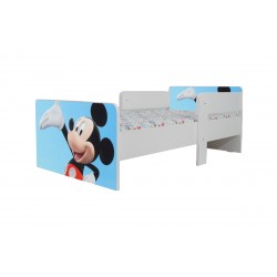 Pat Star imprimat cu Mickey, cu protectie si saltea, 180x80 cm