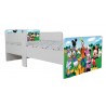 Pat Star imprimat cu Mickey si Prietenii, cu protectie si saltea, 160x80cm