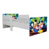 Pat Star imprimat cu Mickey si Minnie, cu protectie si saltea, 140x70 cm
